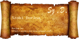 Szobi Dorina névjegykártya