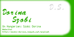 dorina szobi business card